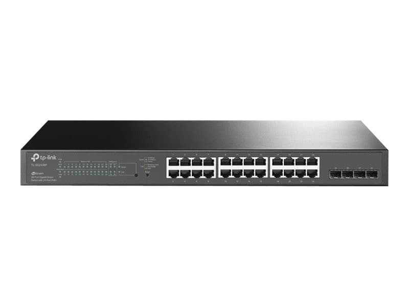 TP-Link JetStream TL-SG2428P 28-Port Gigabit Smart PoE+ Switch - 24 PoE+ Ports, 4 SFP Slots, 250W PoE Budget