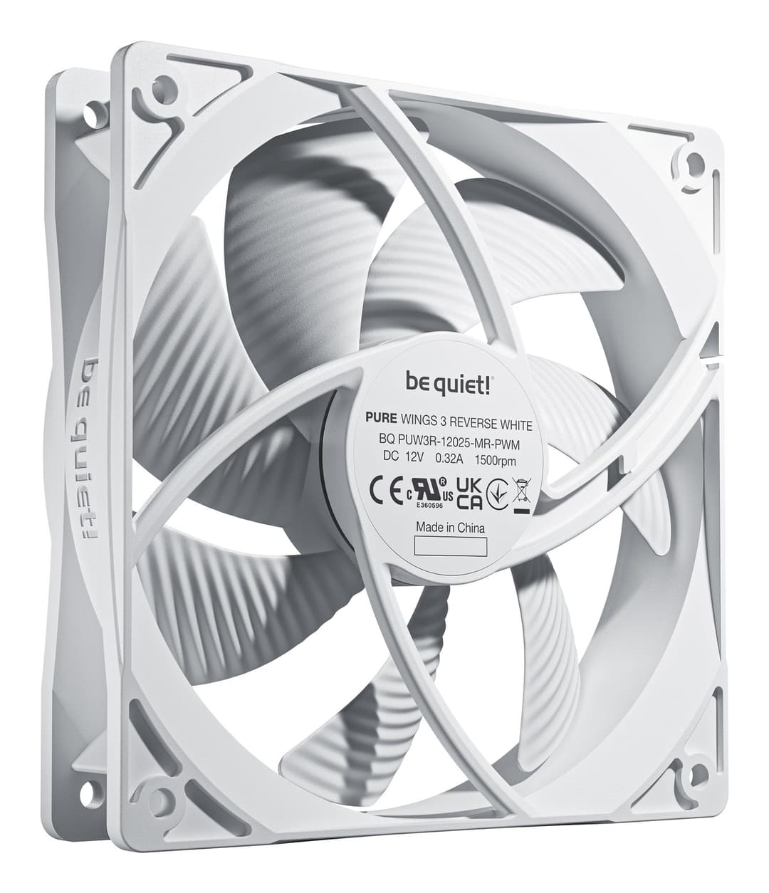 be quiet! Pure Wings 3 120mm | PWM Reverse White Triple-Pack Computer case Fan 12 cm 3 pc(s) - Image 2