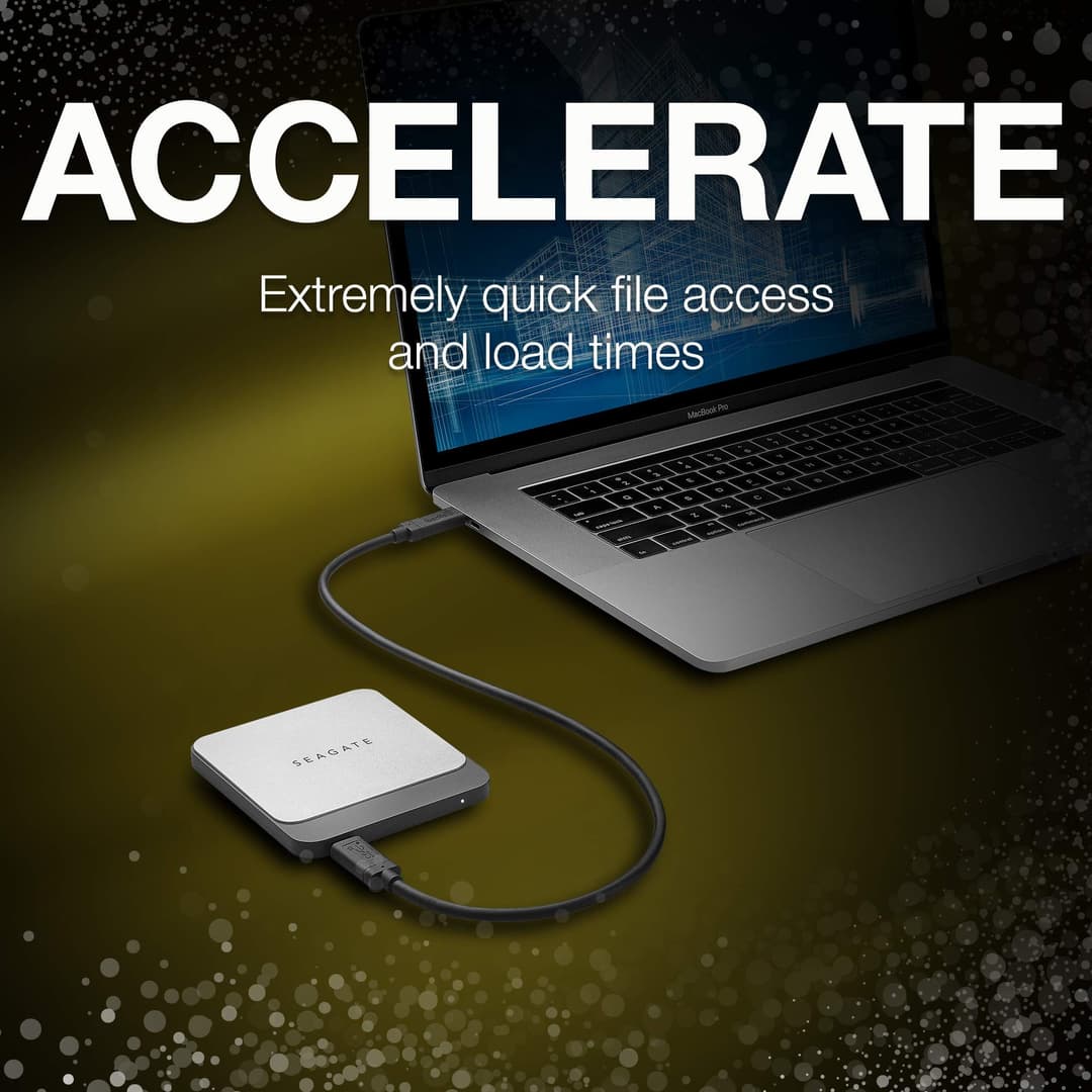 Seagate Fast SSD 1 TB External Solid State Drive - Silver - Image 3