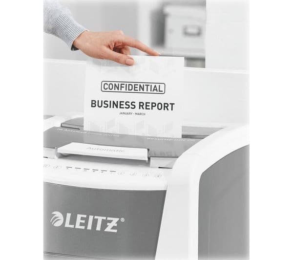 LEITZ IQ AutoFeed Office 300 P5 Micro Cut Paper Shredder - Image 5