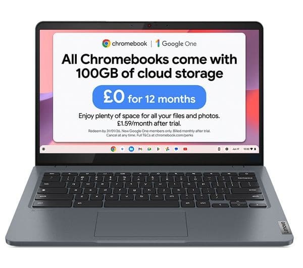LENOVO IdeaPad Slim 3 14 Chromebook Intel i3 8GB 128GB Storm Grey