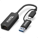 Plugable Technologies 2.5G USB C and USB to Ethernet Adapter, 2-in-1 Adapter Compatible with USB-C Thunderbolt 3 or USB 3.0, USB-C to RJ45 2.5 Gigabit LAN Ethernet, Compatible with Mac and Windows thumbnail 1