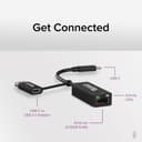 Plugable Technologies 2.5G USB C and USB to Ethernet Adapter, 2-in-1 Adapter Compatible with USB-C Thunderbolt 3 or USB 3.0, USB-C to RJ45 2.5 Gigabit LAN Ethernet, Compatible with Mac and Windows thumbnail 2