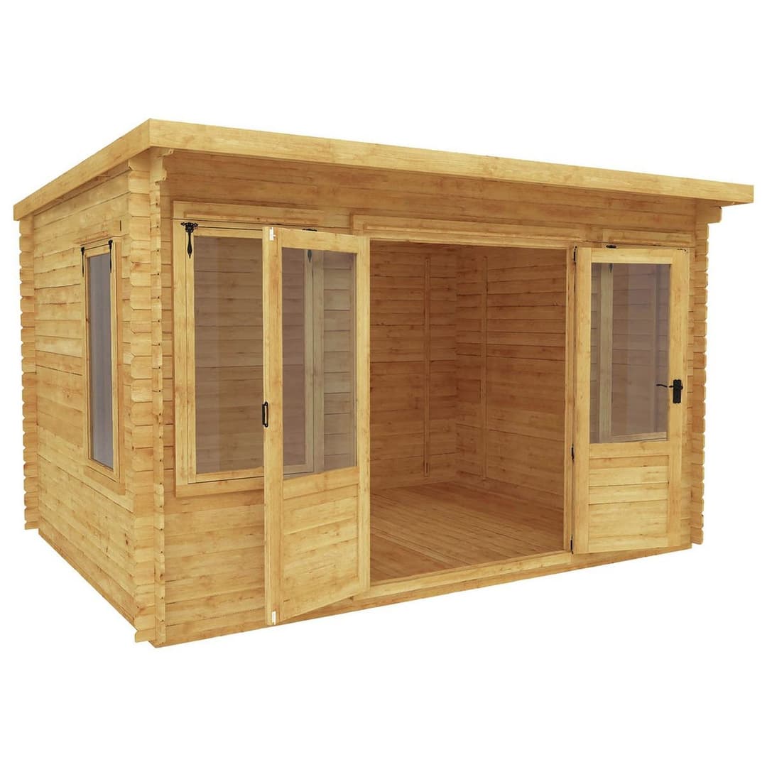 Mercia 4m x 3m Pent Log Cabin - Image 1