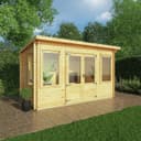 Mercia 4m x 3m Pent Log Cabin thumbnail 2