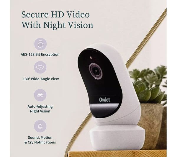 OWLET Cam 2 Smart HD Video Baby Monitor Camera - White - Image 5