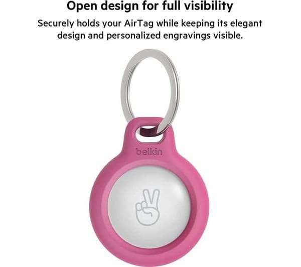 Belkin Secure Holder with Key Ring for AirTag - Pink - Image 6