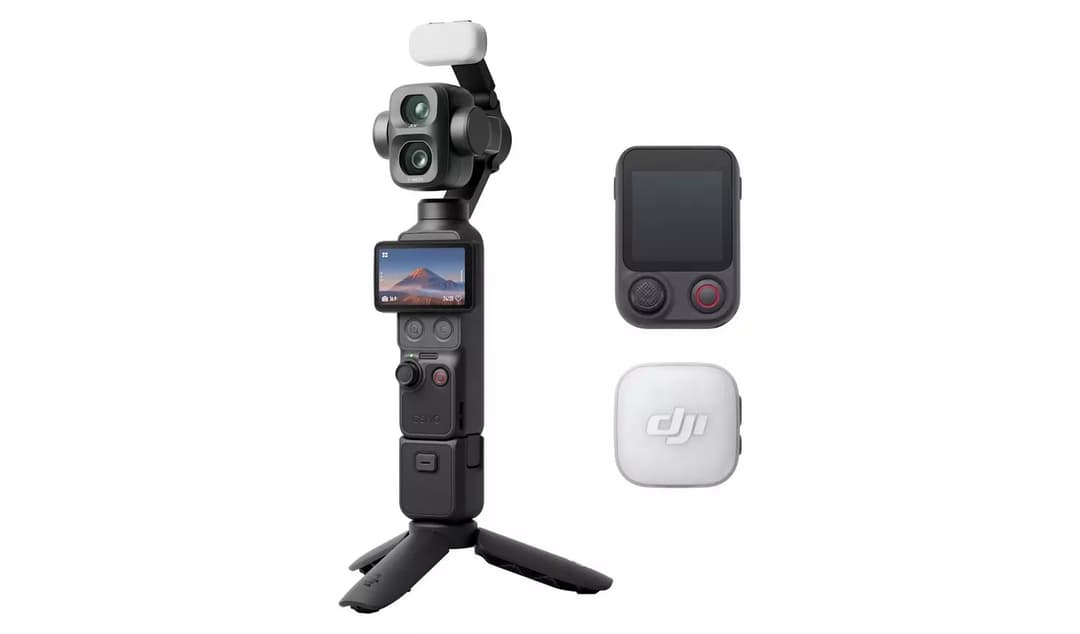 DJI Osmo Pocket 4P Dual-Lens Gimbal Camera Vlog Combo - Black - Image 1