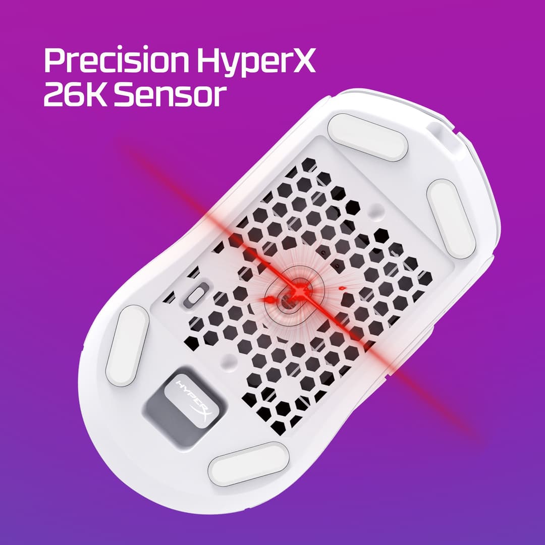 HyperX Pulsefire Haste 2 Wireless Gaming Mouse - White - Image 2