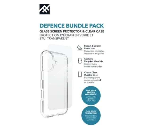 ZAGG Defence iPhone 17 Case & Screen Protector Bundle Clear - Image 1