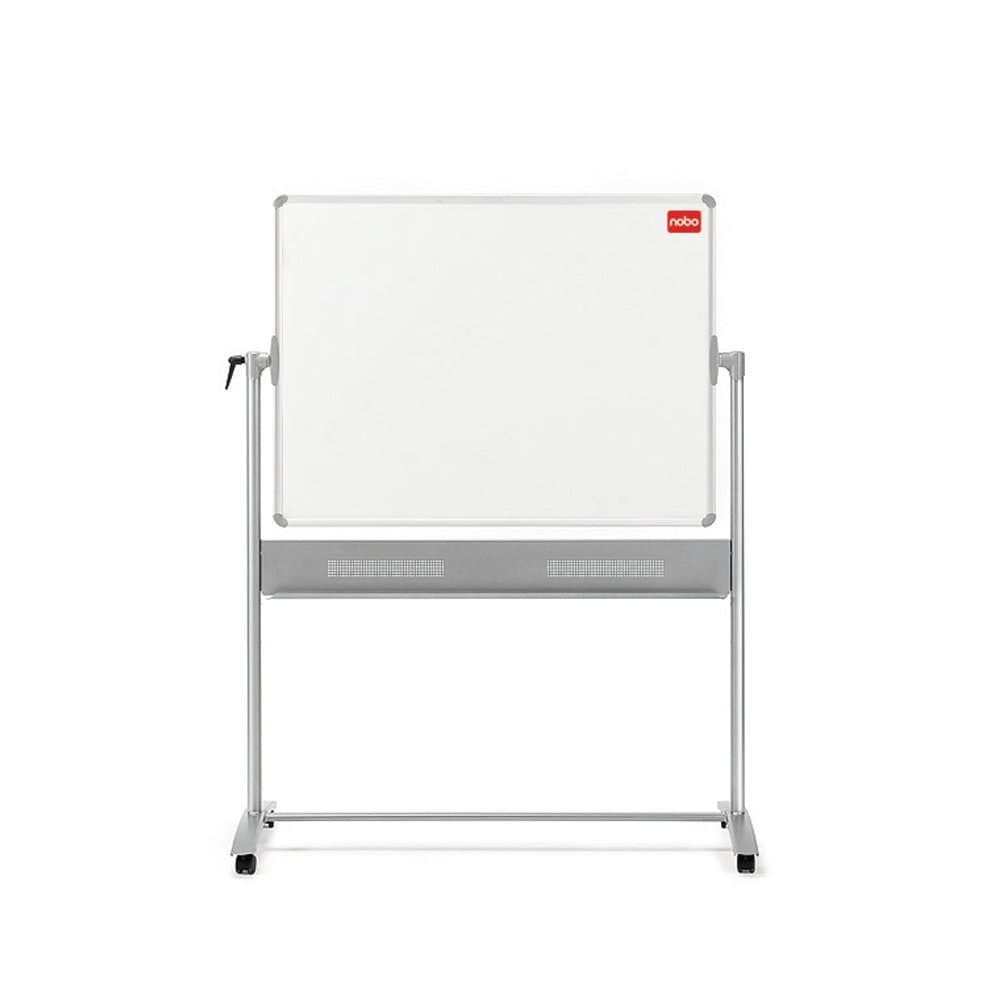 Nobo Basic Melamine Non Magnetic Dual Sided Mobile Whiteboard 1500x1200mm - Image 1