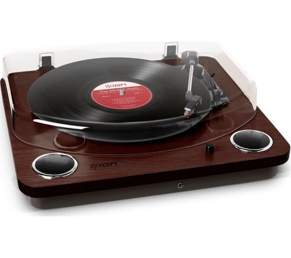 ION Max LP Belt Drive Turntable - Dark Wood - Image 1