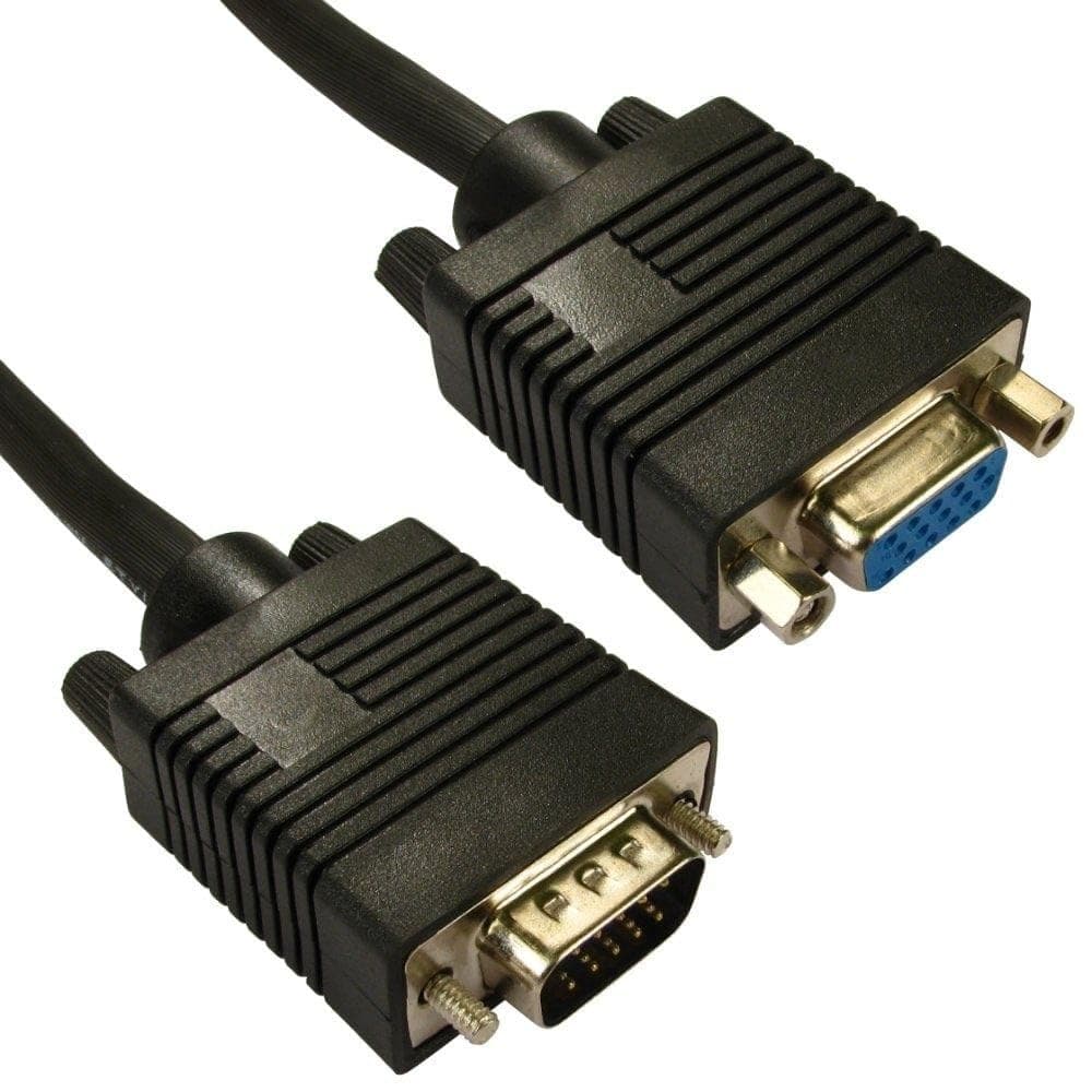 Cables Direct SVGA (HD15) Male to Female Monitor Extension Cable 3m - Black