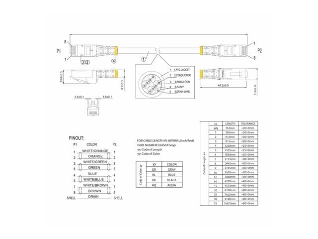StarTech CAT6A Shielded Snagless Ethernet Patch Cable, 10GbE, 100W PoE, 5m - Grey (6ASPAT5MGR) - Image 6