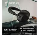 Sony WH-1000XM6 Wireless Noise-Cancelling Over-Ear Headphones - Silver thumbnail 6