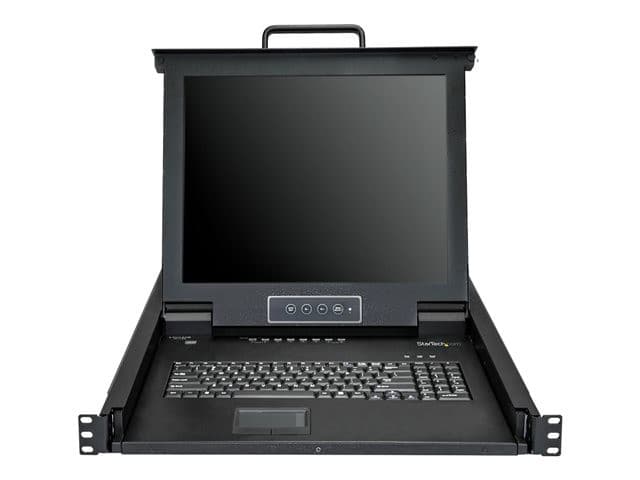 StarTech.com 8 Port Rackmount KVM Console with 6ft Cables, Integrated KVM Switch with 17" LCD Monitor, Fully Featured 1U LCD KVM Drawer- OSD KVM, Durable 50,000 MTBF, USB + VGA Support - 17in. LCD KVM Drawer (RKCONS1708K) - KVM console - 17" - Image 2