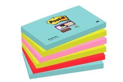 3M 655-6SS-MIA note paper Rectangle Blue, Pink, Red, Yellow Self-adhesive - Image 1