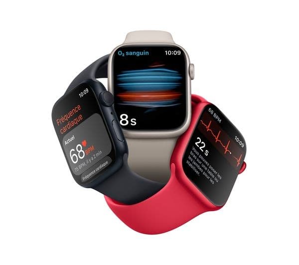 APPLE Watch Series 8 Starlight with Starlight Sports Band, 41 mm - Image 5
