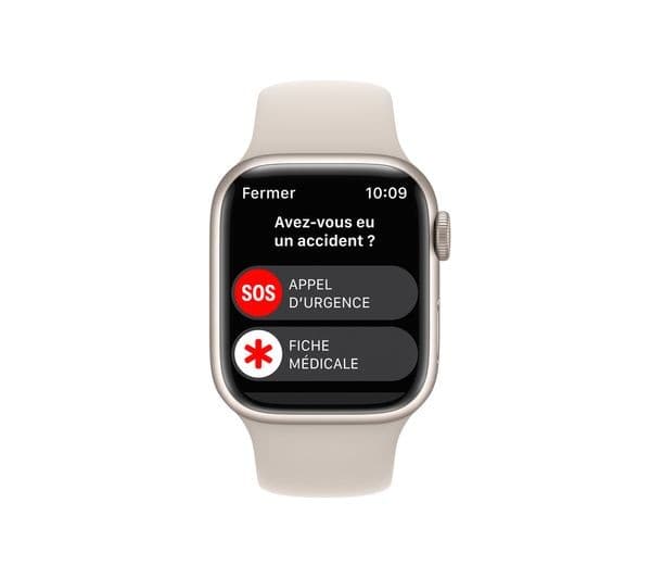 APPLE Watch Series 8 Starlight with Starlight Sports Band, 41 mm - Image 6