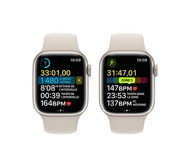 APPLE Watch Series 8 Starlight with Starlight Sports Band, 41 mm - Image 7