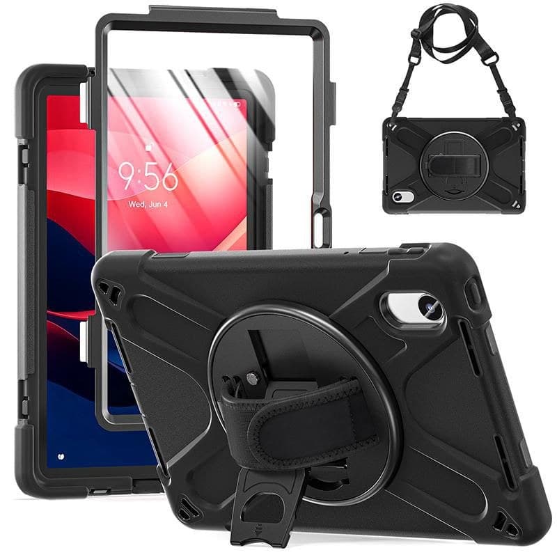 eSTUFF CHICAGO Full Body Defender Case for Lenovo Tab M10 10.1" 2025 TB-311FU/TB-311XU - Black (ES683634-BULK) - Image 1