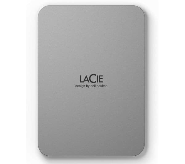 LaCie Mobile Drive V2 2TB Portable External Hard Drive USB Type-C - Silver - Image 1