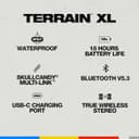 Skullcandy Terrain XL Portable Bluetooth Speaker – IPX7 Waterproof, 18H Battery, Bone/Orange thumbnail 2