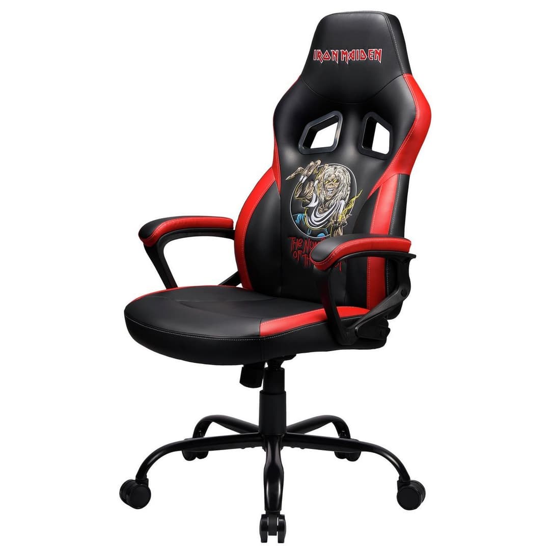 Subsonic Iron Maiden Gaming Chair - Black and Red - Image 2