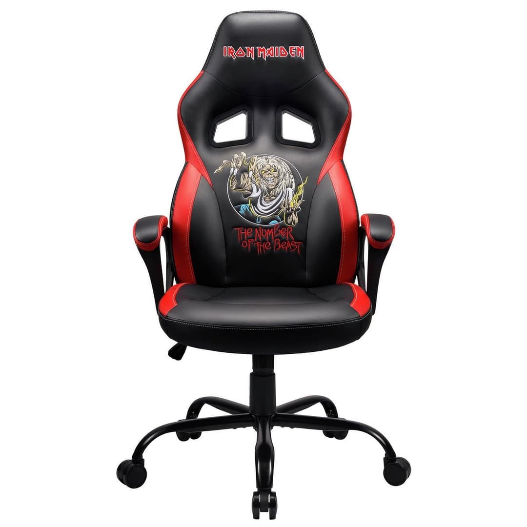 Subsonic Iron Maiden Gaming Chair - Black and Red - Image 3