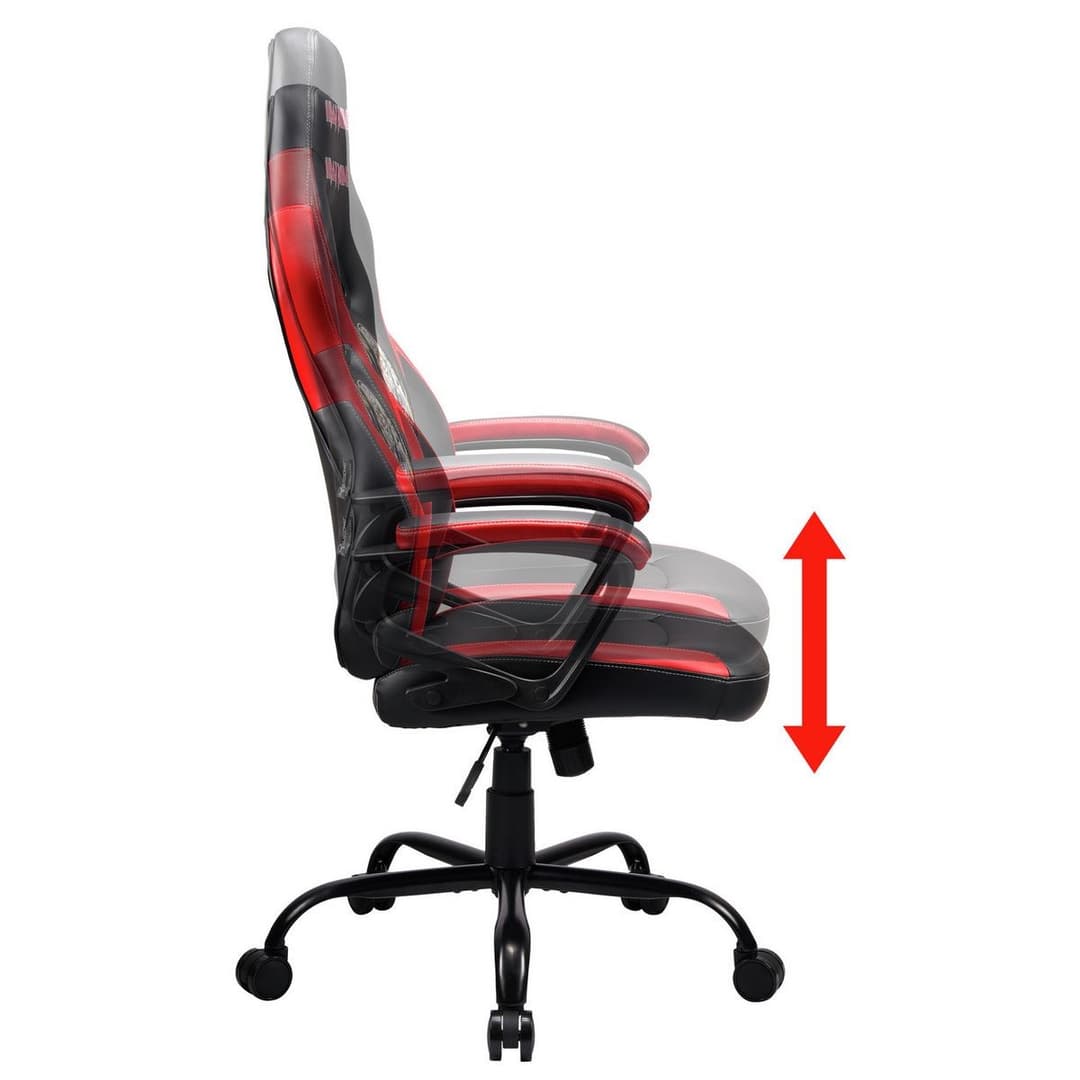 Subsonic Iron Maiden Gaming Chair - Black and Red - Image 7