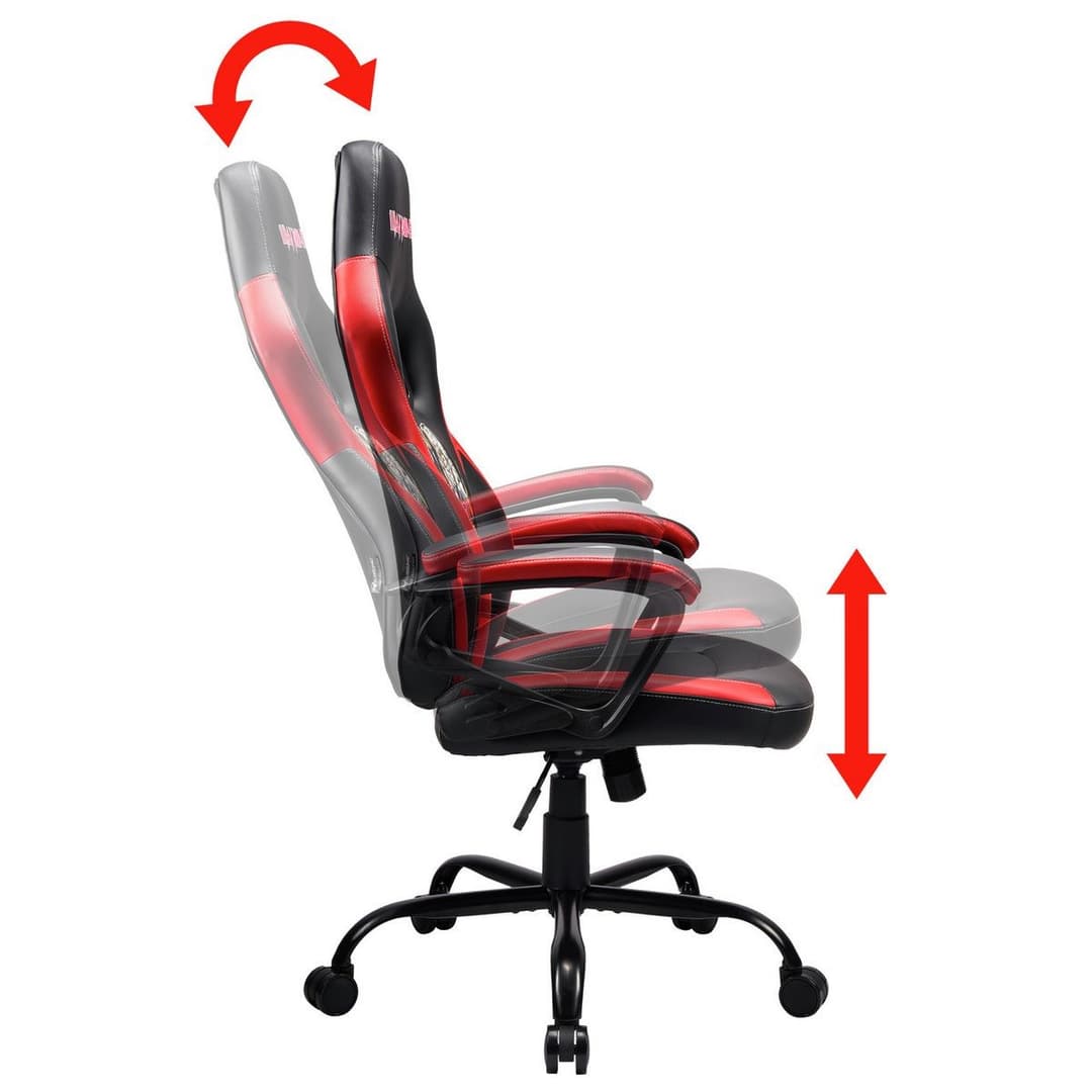 Subsonic Iron Maiden Gaming Chair - Black and Red - Image 8