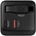 Verbatim GaN Charger 65W 2 Port retractable cable display US plugs with EU and UK adaptors thumbnail 2
