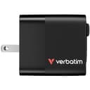 Verbatim GaN Charger 65W 2 Port retractable cable display US plugs with EU and UK adaptors thumbnail 4