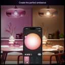 Philips Hue Bridge + Essential E27 Smart Bulbs, 4 Pack Smart Lighting Starter Kit - White thumbnail 3