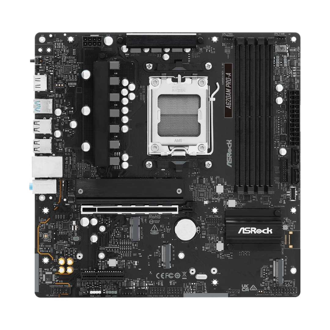 ASRock A620AM PRO-A AMD A620A DDR5 Micro-ATX Socket AM5 Motherboard - Wired - Image 2