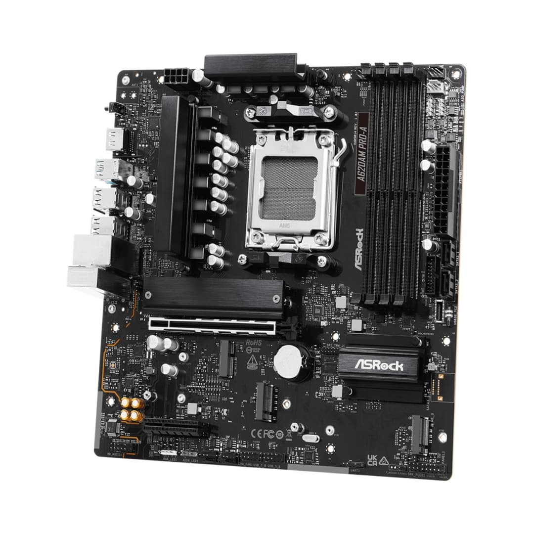 ASRock A620AM PRO-A AMD A620A DDR5 Micro-ATX Socket AM5 Motherboard - Wired - Image 4