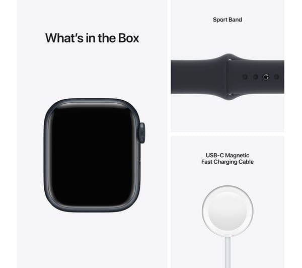 APPLE Watch Series 7 Midnight Aluminium 41mm with Midnight Sports Band - Image 9