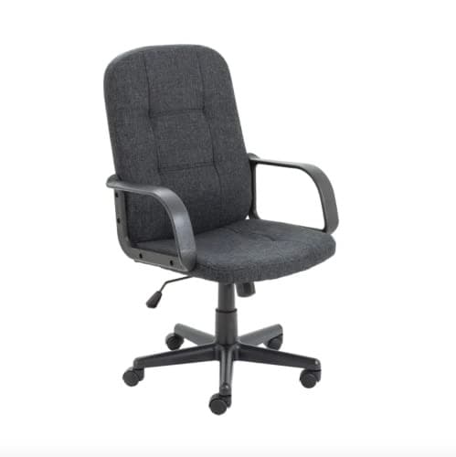 Jemini Jack 2 Executive Swivel Chair with Fixed Arms 620x600x1020-1135mm Fabric Charcoal KF79889 - Image 2
