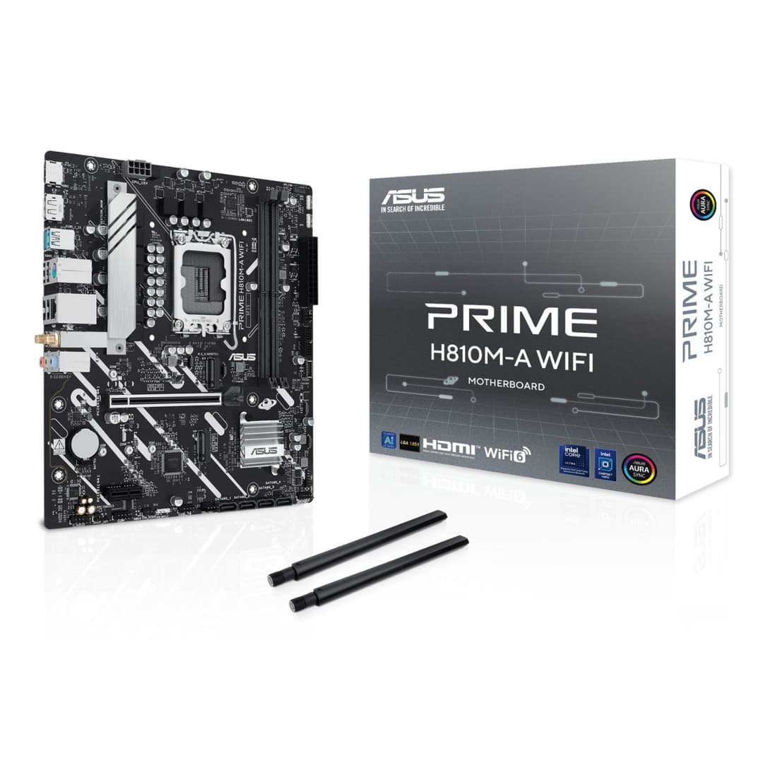 ASUS PRIME H810M-A WIFI Intel H810 Micro-ATX LGA 1851 Motherboard - Image 1
