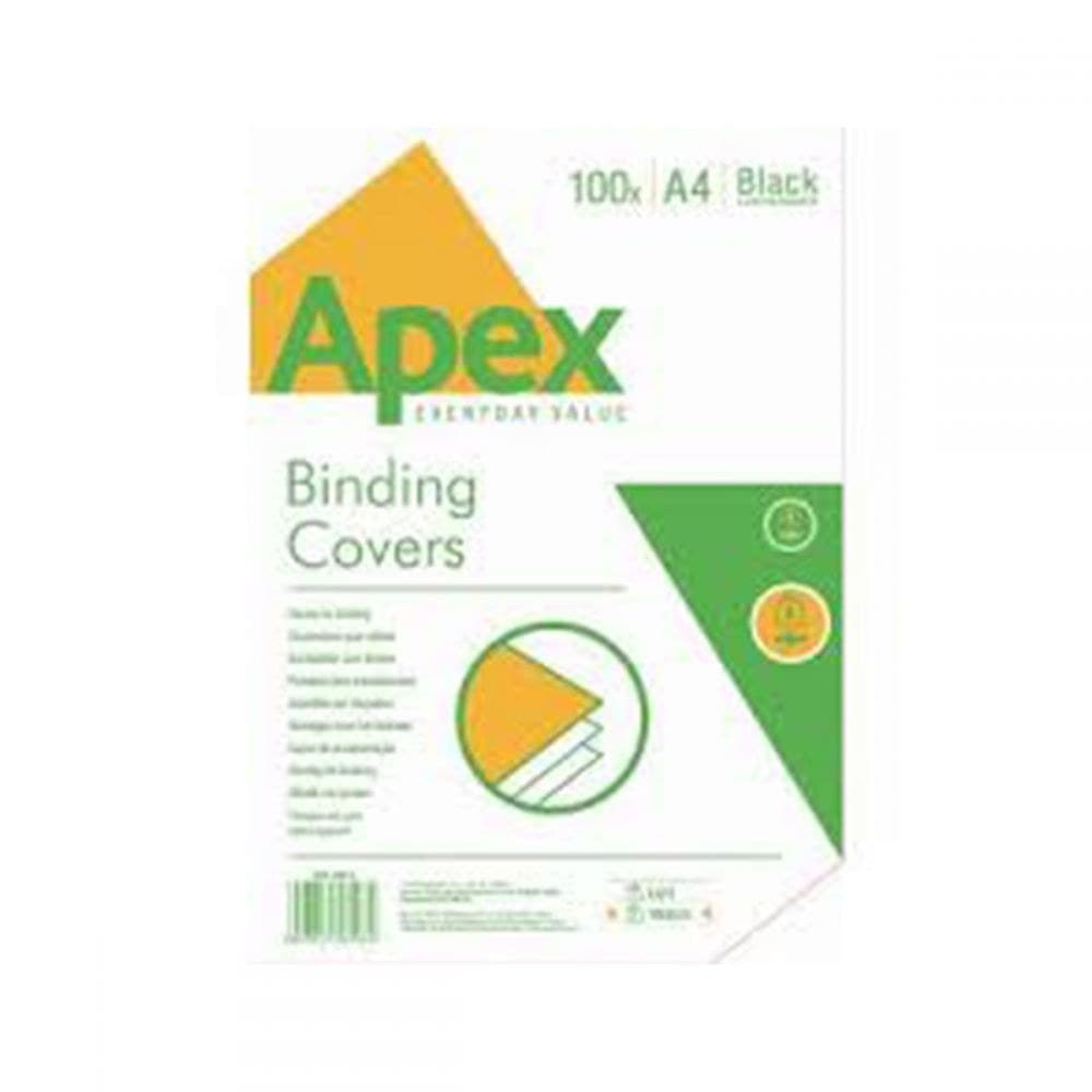 Fellowes Apex 6500901 A4 Leatherboard Binding Covers 230gsm Pack of 100 - White