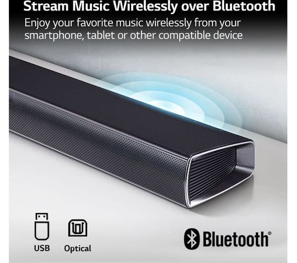 LG SQC1 2.1 Soundbar Black - Image 4