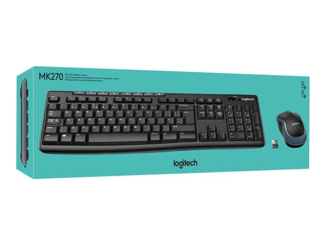 Logitech MK270 Wireless Keyboard and Mouse Combo - Italian Layout, Black - Image 10