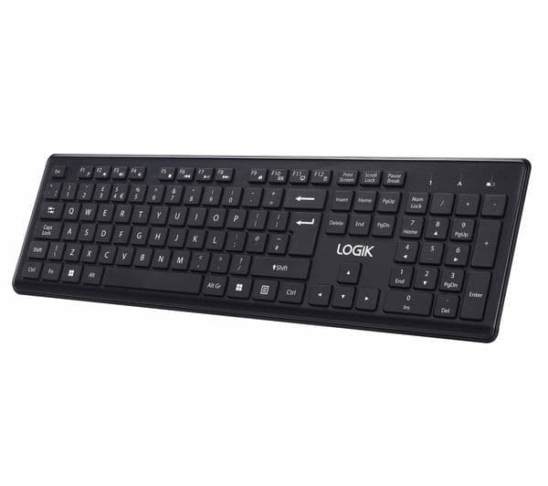 LOGIK LSLFSKB24 Silent Wireless Keyboard - Black - Image 2