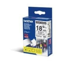 Brother TZES141 Black on Clear 8M x 18mm Strong Adhesive Tape - Image 1