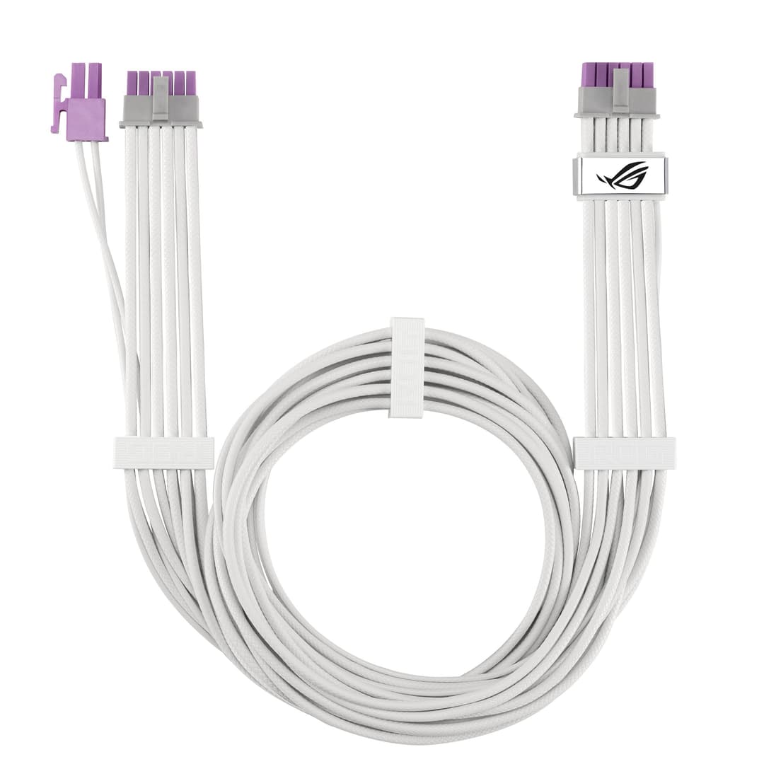 ASUS ROG Equalizer 12V-2x6 PCIe Power Cable 0.75 m - White - Image 2