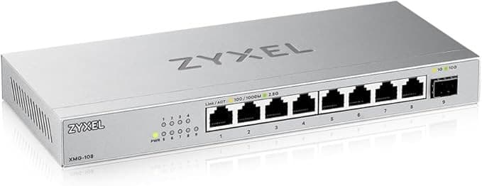 Zyxel XMG-108 8-Port 2.5G Multi-Gig Unmanaged Switch with 10G SFP+ Uplink