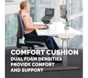 FELLOWES Breyta Comfort Seat Cushion with Cover - Black thumbnail 6
