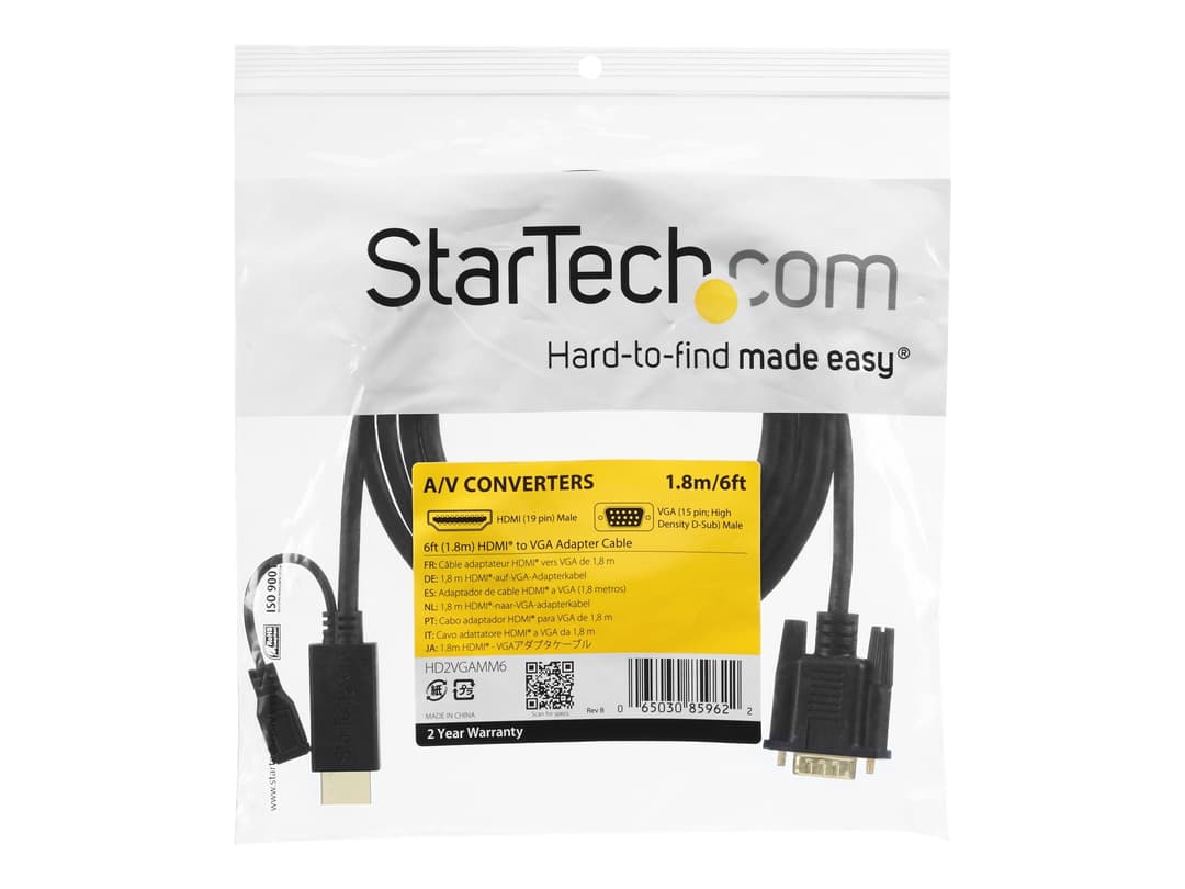 StarTech HD2VGAMM10 HDMI to VGA Adapter 3m - Image 1