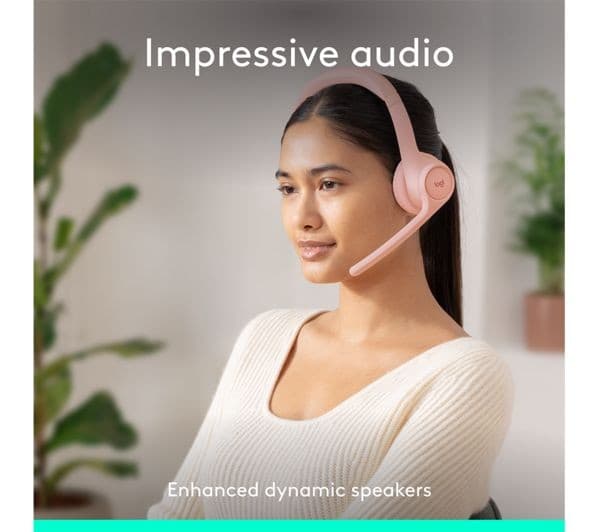 Logitech Zone 300 Wireless Headset - Rose - Image 3