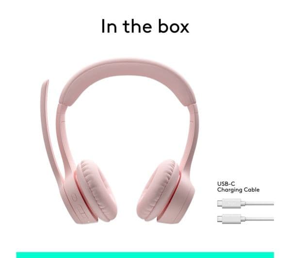 Logitech Zone 300 Wireless Headset - Rose - Image 10
